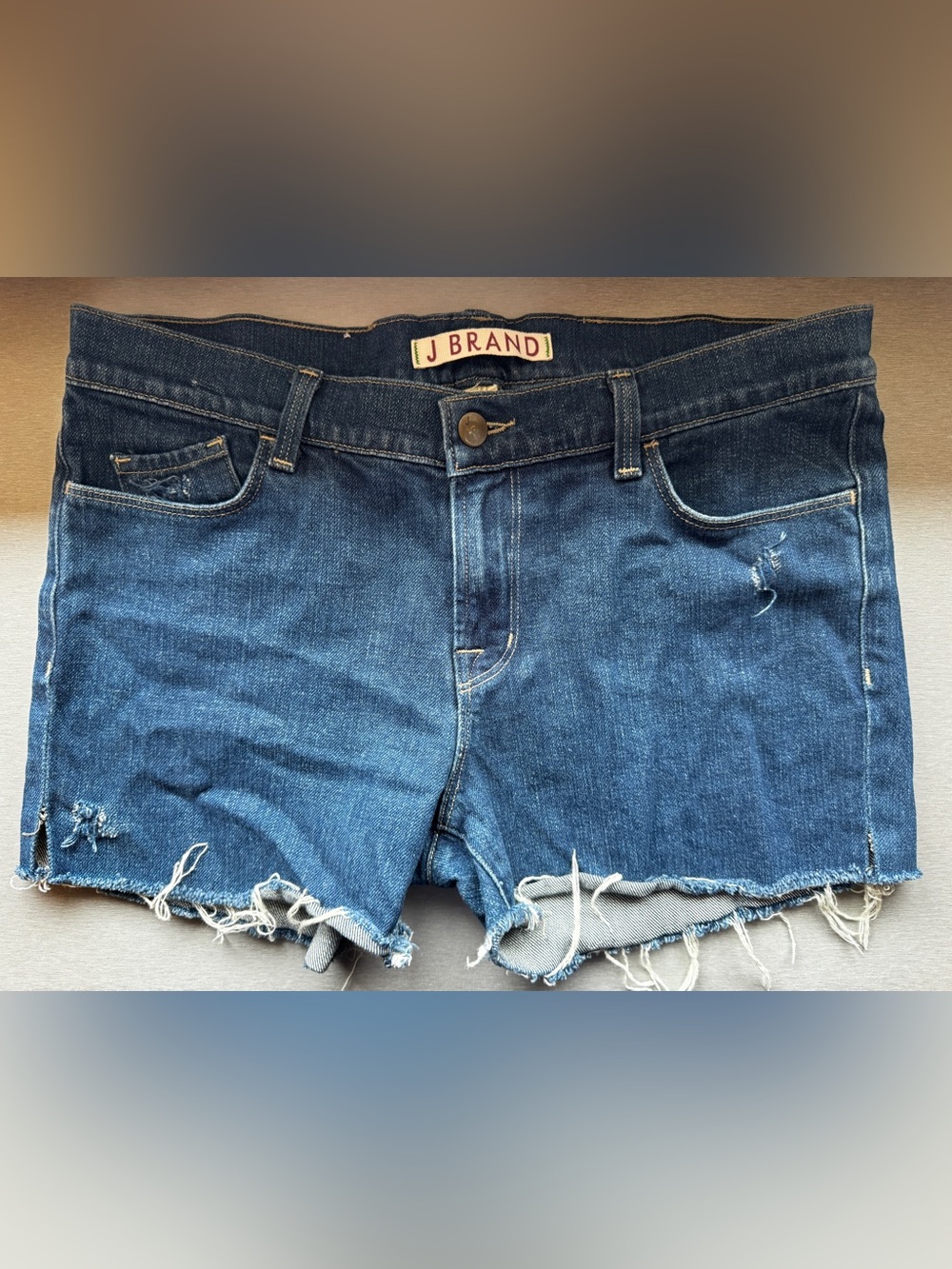 J Brand Stockholm Denim Cutoff Shorts Sz 30 Distressed Raw Hem USA
